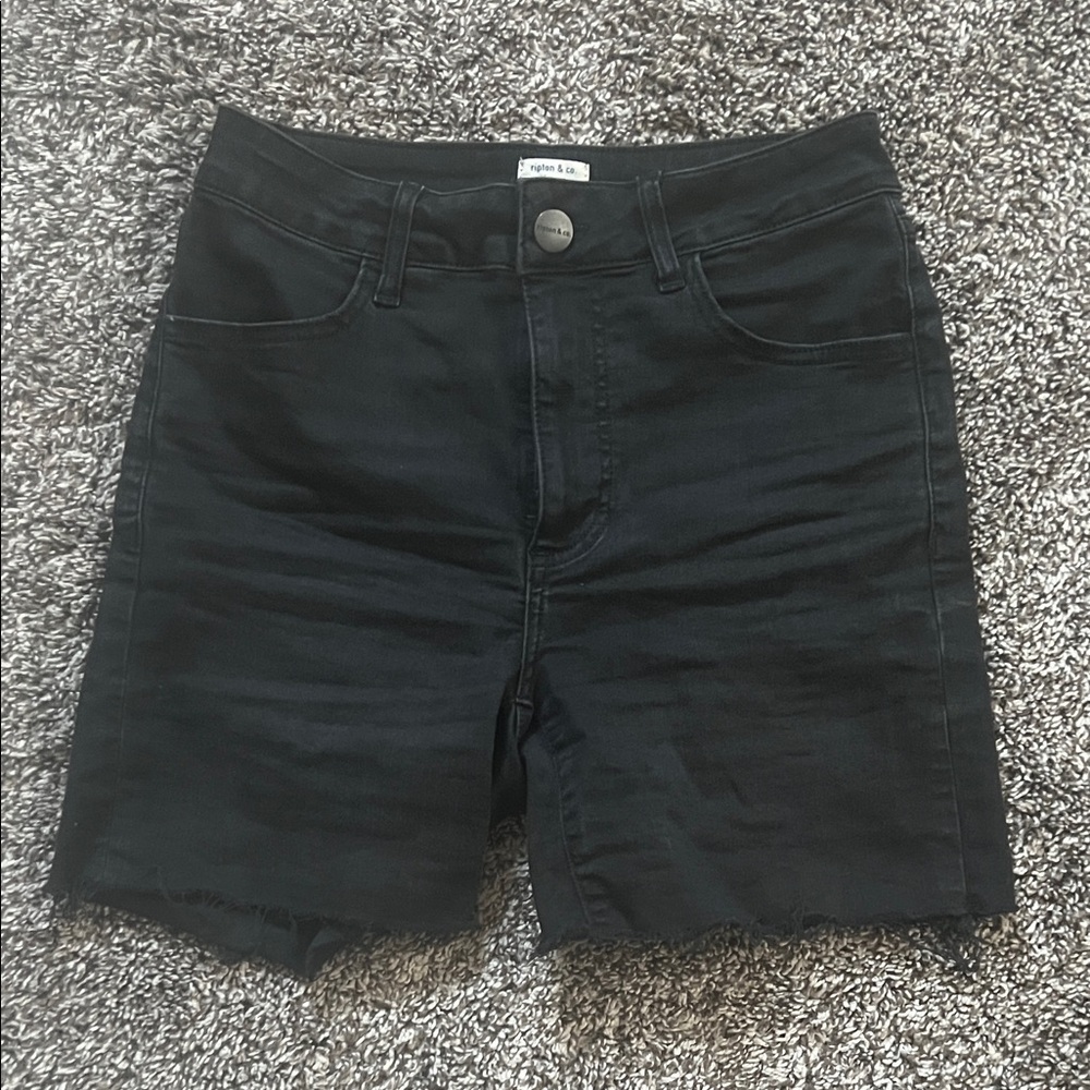 Ripton Black Denim Jorts 27